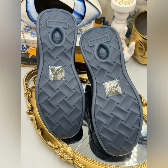 🆕 KURT GEIGER LONDON 🧿 NWOB Kensington Sneaker, Dark Blue Strass, Sz 37 - Picture 6 of 16